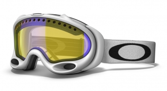 OAKLEY A-FRAME Schneebrille 2012 matte white/h.i. amber polarized