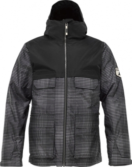 BURTON ARCTIC Jacke 2012 true black gingham fade - L