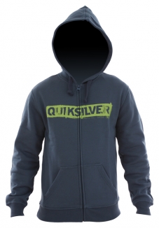 QUIKSILVER CORPORATE LETTERING Zip Hoodie 2012 indian teal - XL