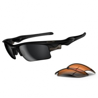 OAKLEY FAST JACKET XL polished black/black iridium + persimmon