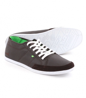BOXFRESH SPARKO CANVAS Schuh 2012 dark brown/lime wax/white sole - 42