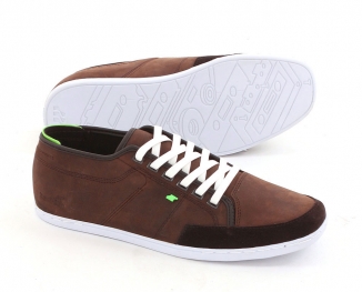 BOXFRESH SPARKO ORI LEATHER Schuh 2012 dark brown/lime/white sole - 43