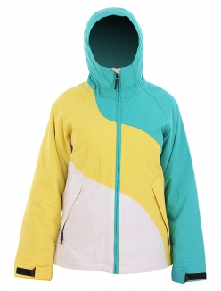STRIPED Jacke 2012 teal/yellow/white