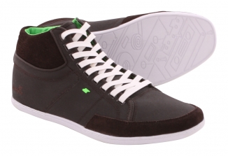 SWAPP CANVAS WAXED Schuh 2012 dark brown/lime/white sole