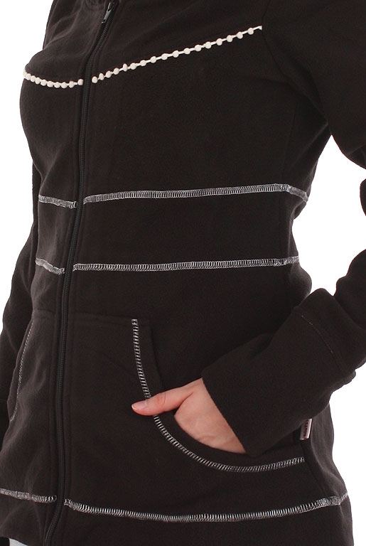 GERTIS TRODDELZIP Hoody 2012 black moustache fleece 