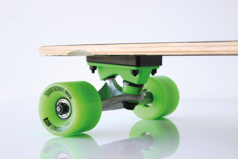 STRIPES Longboard 2014 black/green 