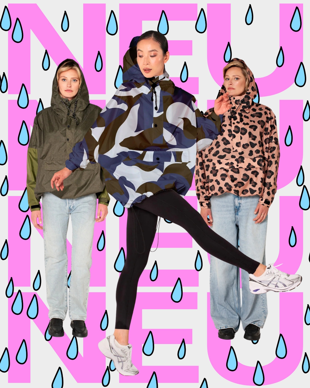 Der neue Rainkiss Anorak ist da!⁠
✅ wasserdicht & atmungsaktiv⁠
✅ Unisex Einheitsgröße⁠
✅ Packbar: Klein zusammenfalten und überallhin mitnehmen