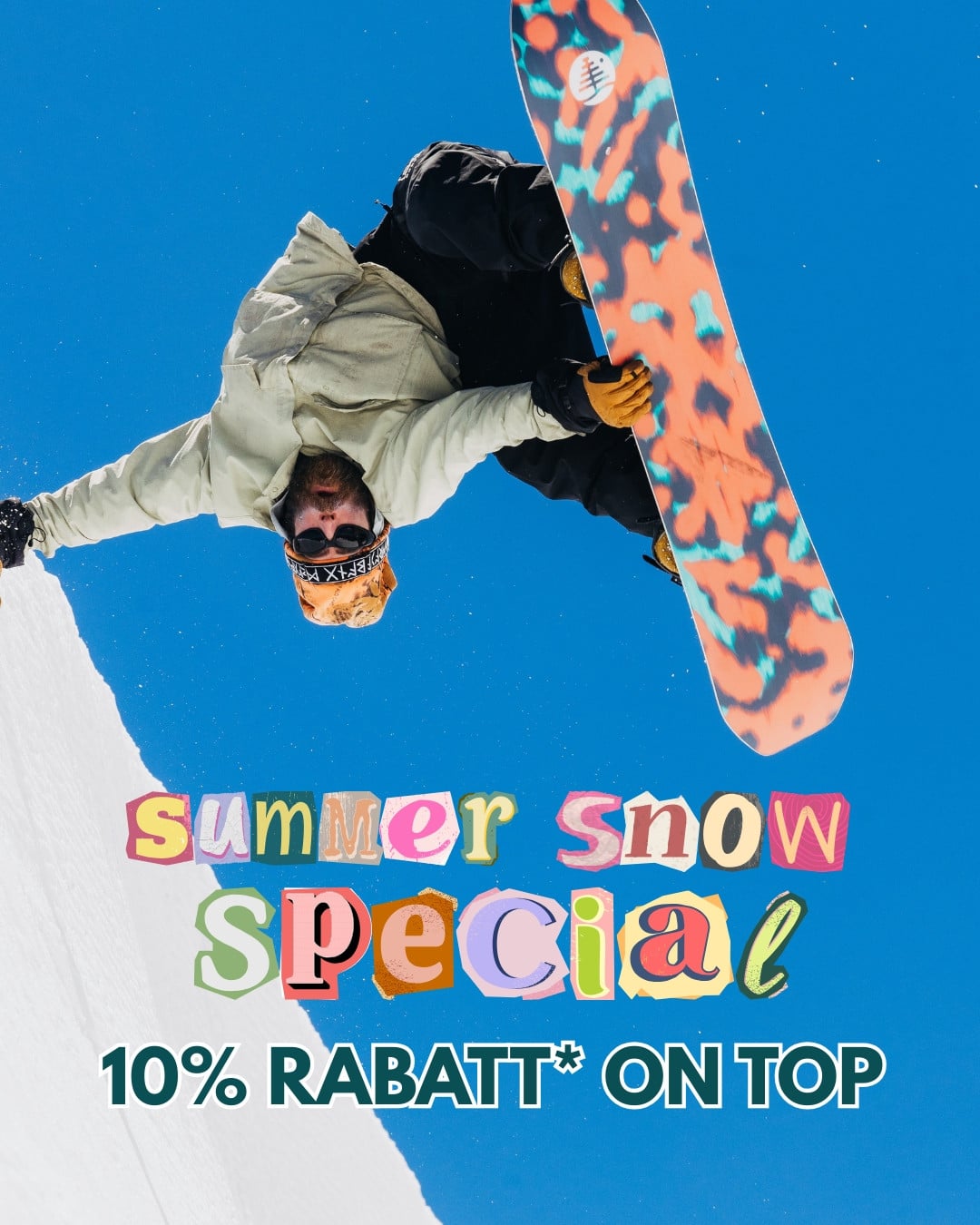Warum bis zum Winter warten, wenn du dich schon jetzt perfekt ausrüsten und dabei kräftig sparen kannst?⁠
Mit unserem Summer Snow Special sicherst du dir ab sofort einen exklusiven Rabatt auf alles, was dein Wintersport-Herz begehrt.⁠
⁠
CODE*: SNOW626⁠
⁠
Gutscheinkonditionen SUMMER SNOW SPECIAL: Spare jetzt für kurze Zeit 10% auf deinen Einkauf ab einem Einkaufswert von 200 € nach Retoure auf alle Artikel der Kategorie Snow und deren Unterkategorien – auch auf bereits reduzierte Artikel. Ausgeschlossen ist die Kategorie Skier Stöckli sowie die Zahlarten Lastschrift, Ratenzahlung und Rechnung. Gültig vom 08.06. bis einschl. 15.06.2026, nicht mit anderen Aktionen/Gutscheinen kombinierbar, nur solange der Vorrat reicht.