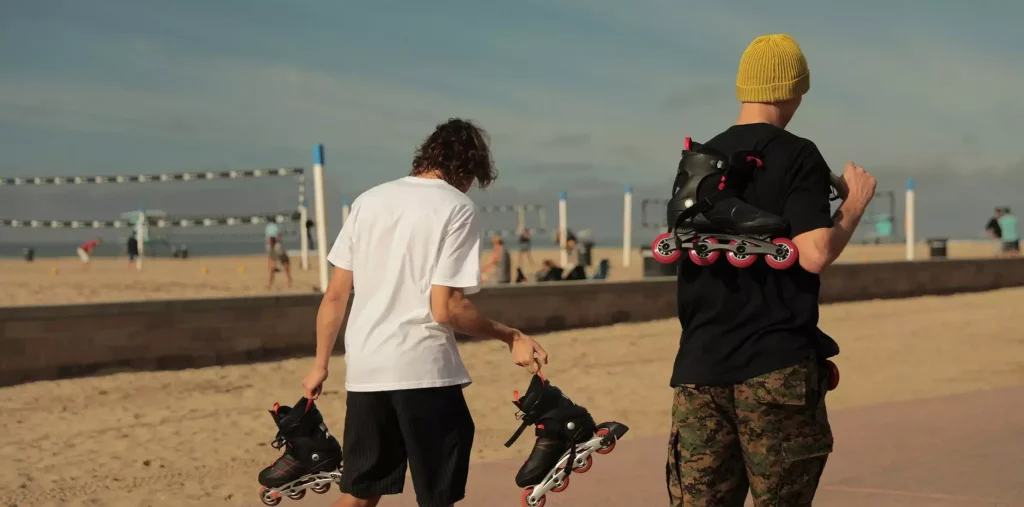 Inlineskates Beach Mood Bild