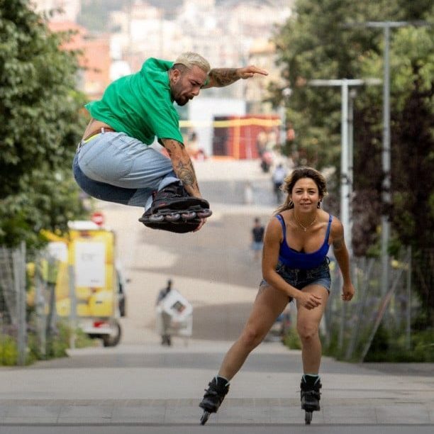 Inlineskate Women Men Fitness Stunt Street