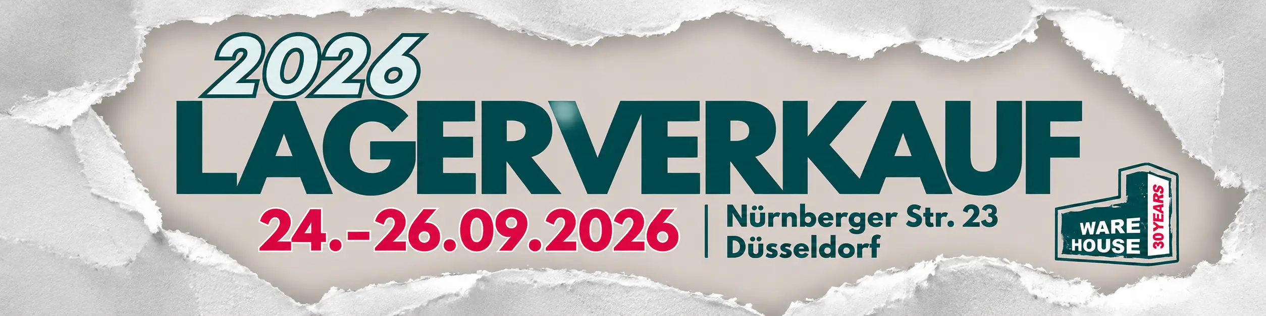 Warehouse One Lagerverkauf 2026 in Düsseldorf vom 24. bis 26. September
