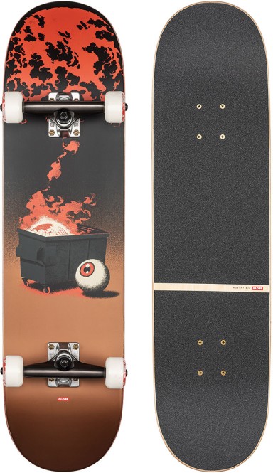 GLOBE G2 ON THE BRINK Skateboard dumpster fire - 8.25 kaufen