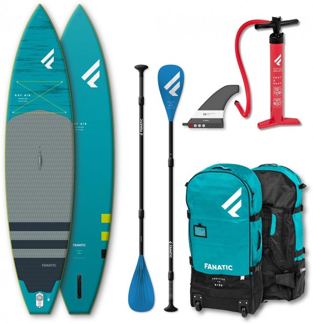 FANATIC RAY AIR PREMIUM 12,6 SUP 2020 inkl. PURE ADJUSTABLE 3-Piece Paddel