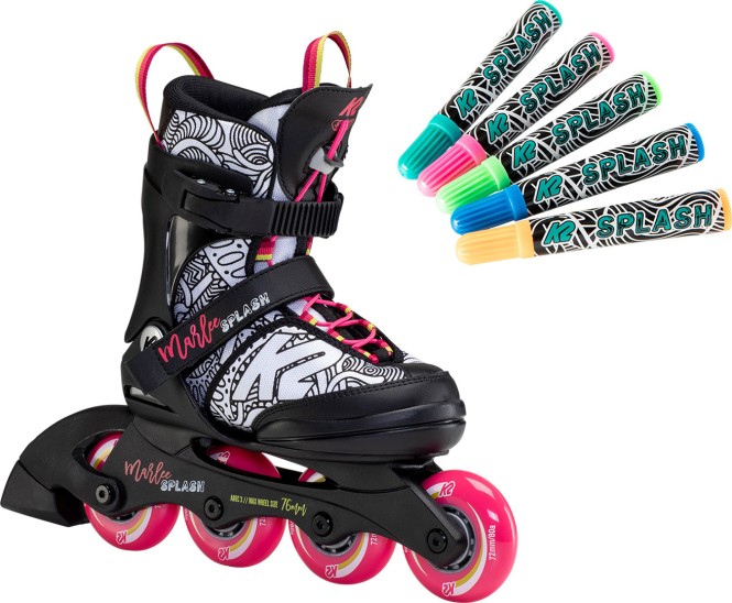 K2 MARLEE SPLASH Kinder Inline Skate black/pink/splash - 35-40 kaufen