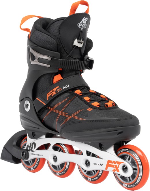 K2 F.I.T. 80 ALU Inline Skate 2024 black/red - 49 kaufen