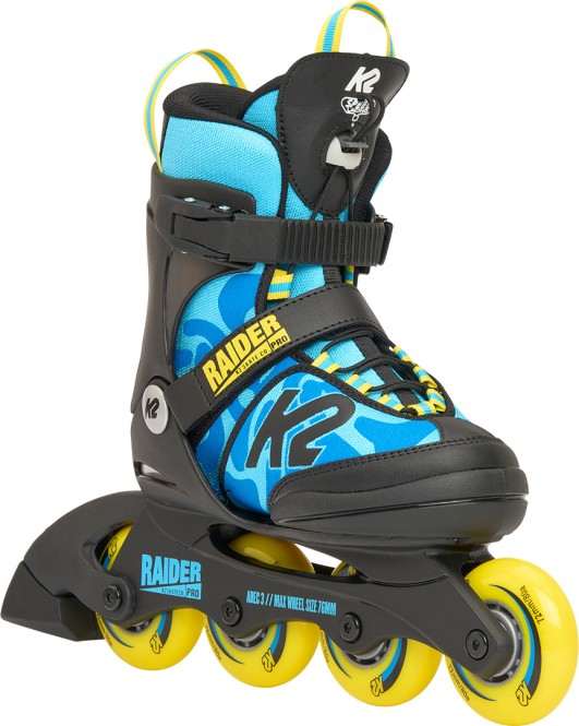 K2 RAIDER PRO Kids Inline Skate 2024 blue/yellow - 32-37 kaufen