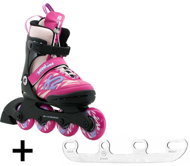 K2 LUMI PRO Kinder Inline Skate 2026 pink inkl. SABRES 4 Schlittschuh Eiskufen - 35-40 kaufen