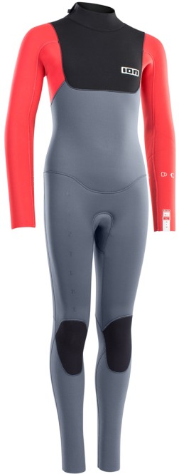 ION CAPTURE 4/3 BACK ZIP JUNIOR Full Suit 2024 steel blue/red/black - 176