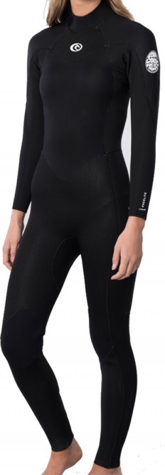 RIP CURL WOMENS FREELITE 3/2 FLATLOCK BACK ZIP Full Suit 2023 black - 6