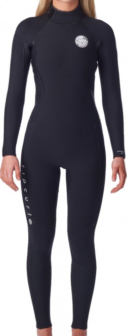 RIP CURL WOMENS DAWN PATROL 3/2 GBS BACK ZIP Full Suit 2022 black - 14