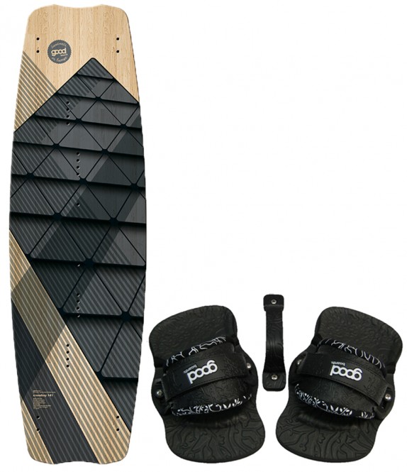 GOODBOARDS CROSSBAY Kiteboard 137 2020 inkl. STANDARD Kite Bindung black - L/XL