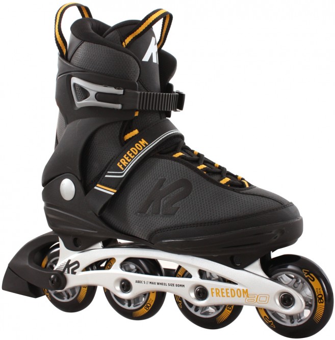 K2 FREEDOM Inline Skate grey/yellow - 42,5 kaufen