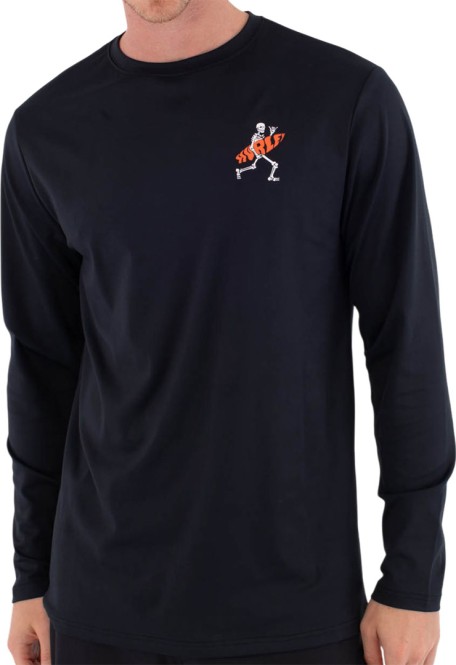 Hurley Herren Schwarz Flamengue Ls Lycra 2026 - Mittel