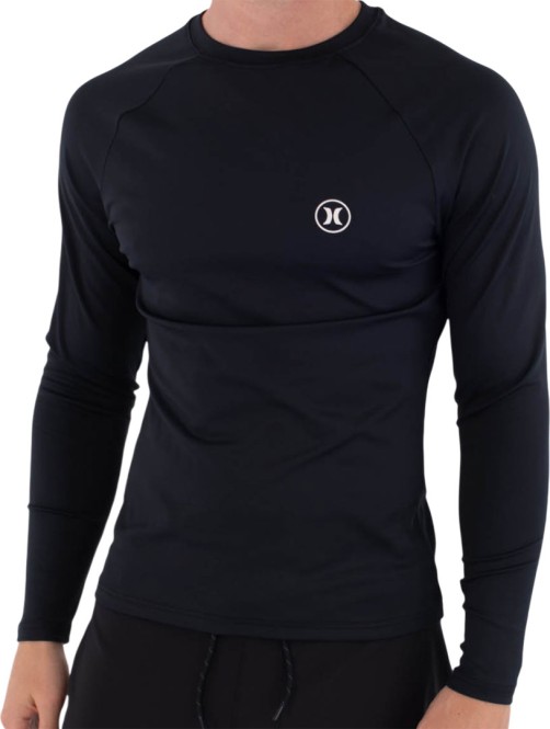 Hurley Herren Schwarz Icon Circle Ls Lycra 2026 - Mittel