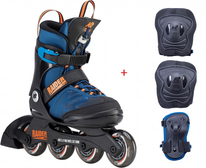 K2 RAIDER PRO Kinder Inline Skate 32-37 inkl. RAIDER PRO Schonerset - S kaufen