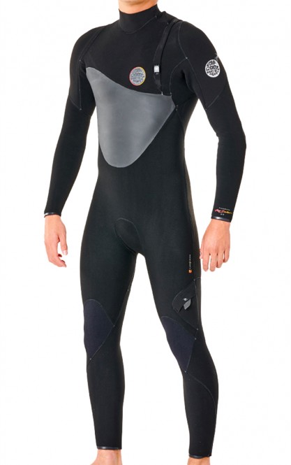 RIP CURL FLASHBOMB HEATSEEKER 5/3 ZIP FREE Full Suit 2023 black - LS