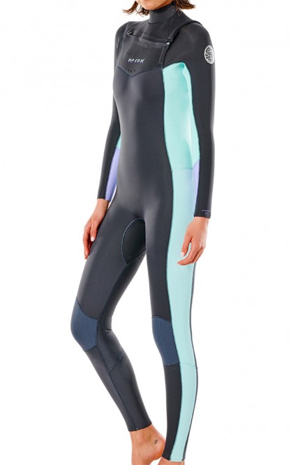 RIP CURL WOMENS DAWN PATROL 3/2 CHEST ZIP Full Suit 2022 charcoal - 8