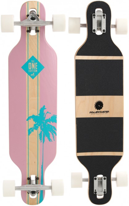 ROLLERCOASTER PALMS THE ONE EDITION DT Longboard rose kaufen