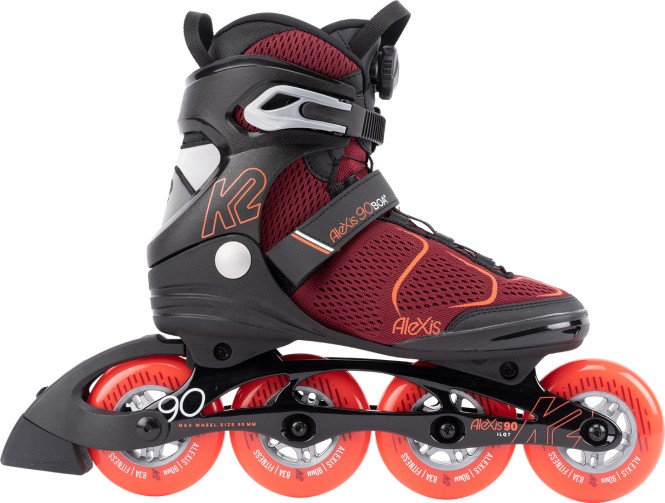 K2 ALEXIS 90 BOA Inline Skate 2024 burgundy/orange - 40 kaufen