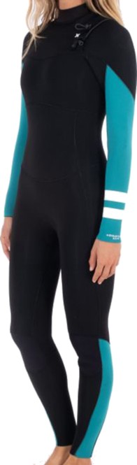 HURLEY WOMENS ADVANTAGE 4/3 CHEST ZIP Full Suit 2022 black - 12