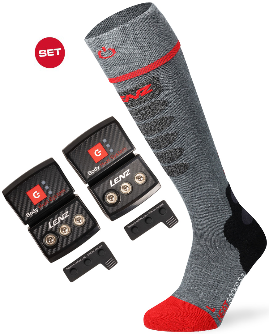 LENZ HEAT 5.1 SLIM FIT Socken 2026 inkl. LITHIUM RCB 1400 Pack USB-C - 42-44 Image