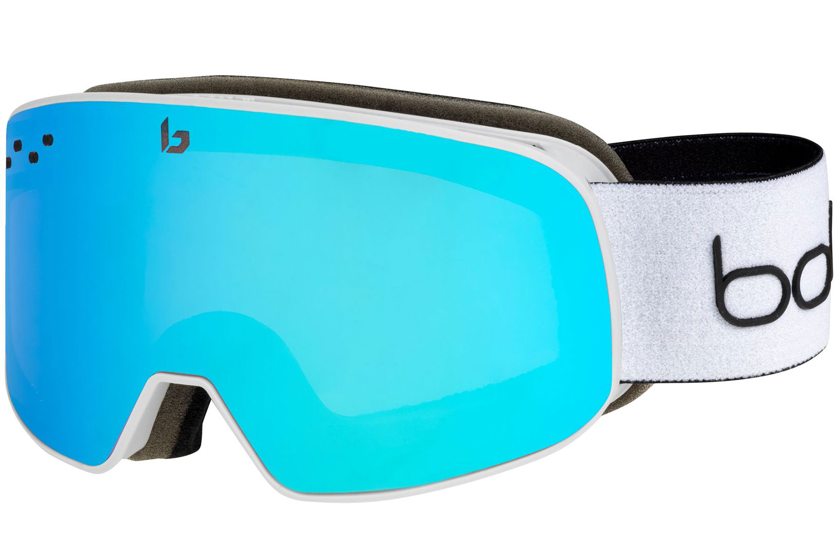 BOLLE NEVADA SMALL Schneebrille 2026 white corp matte/light vermillon blue semi polarized Image