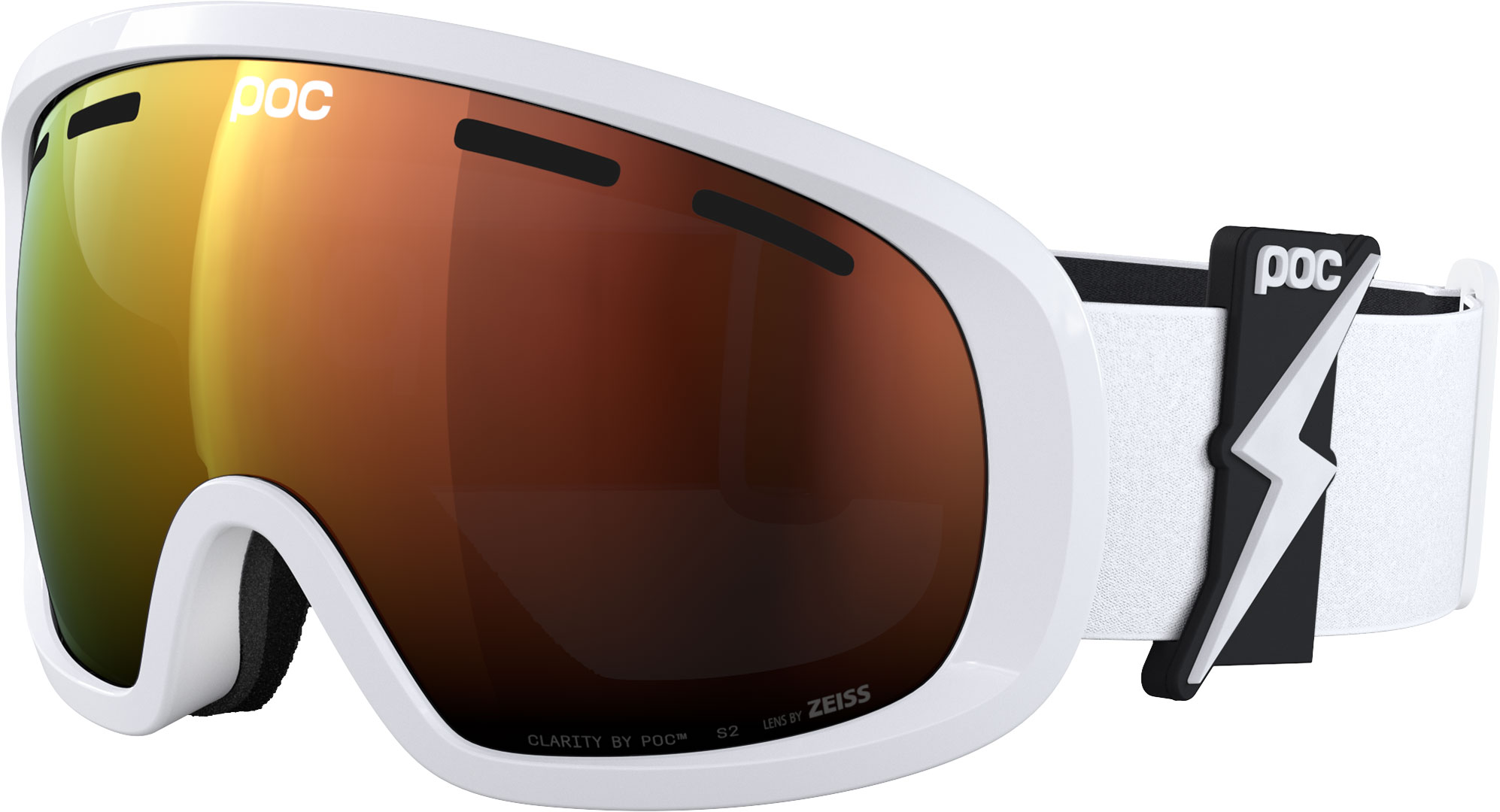 POC FOVEA MID Schneebrille 2026 blixten white/partly sunny orange Image