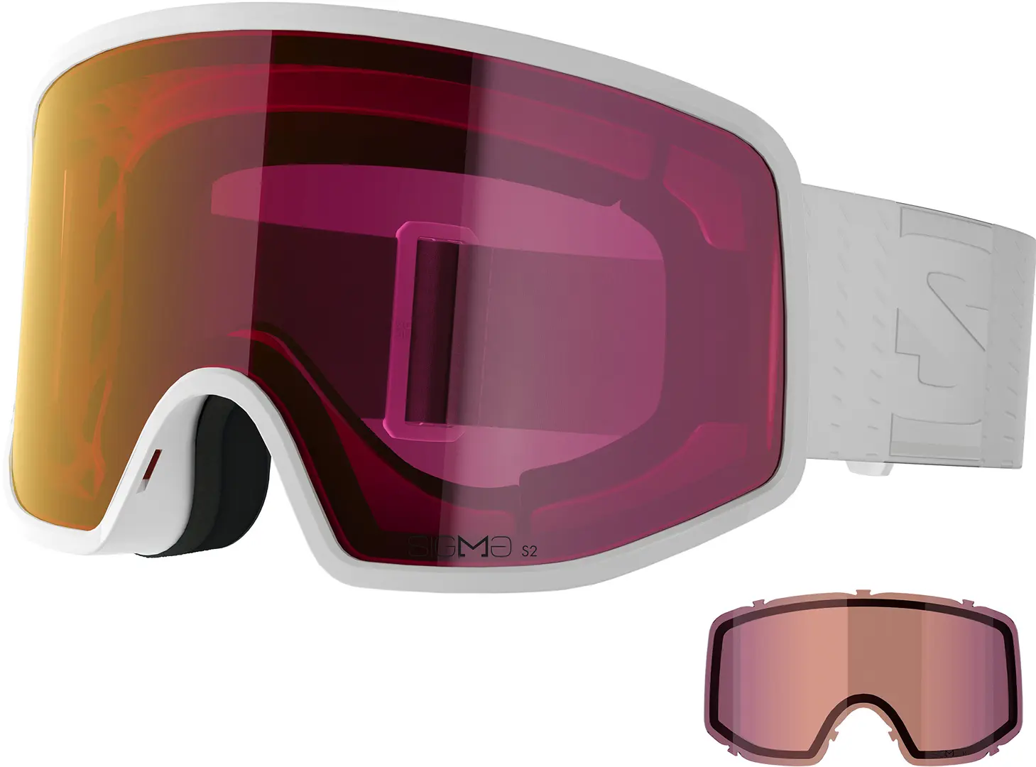 SALOMON SENTRY PRO SIGMA Schneebrille 2026 white/sigma poppy red Image