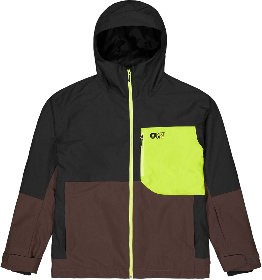 PICTURE NITRIC Jacke 2025 chicory coffee lime black - XXL