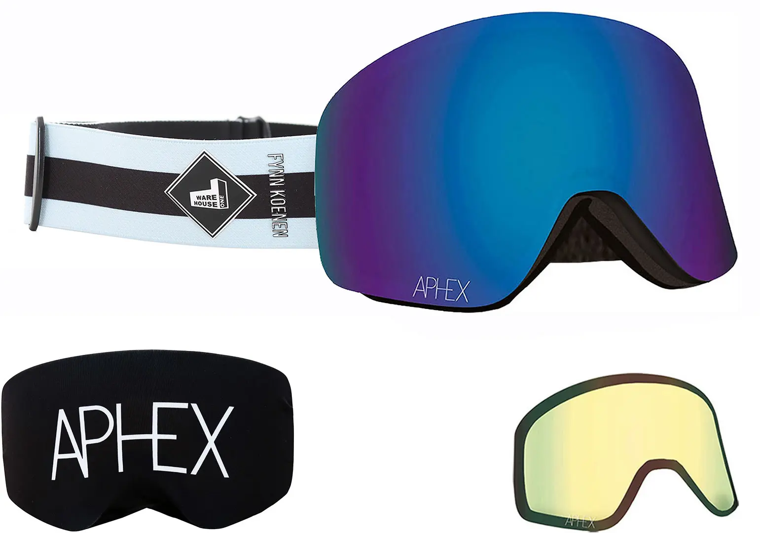 APHEX OXIA THE ONE EDITION Magnet Schneebrille 2026 fynn strap/revo blue + Zusatzglas yellow Image