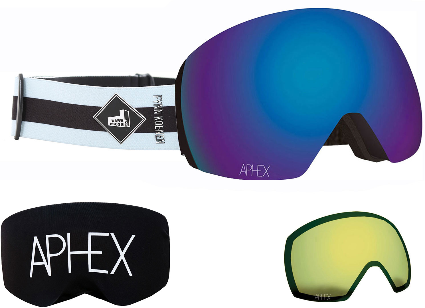 APHEX STYX THE ONE EDITION Magnet Schneebrille 2026 fynn strap/revo blue + Zusatzglas yellow Image
