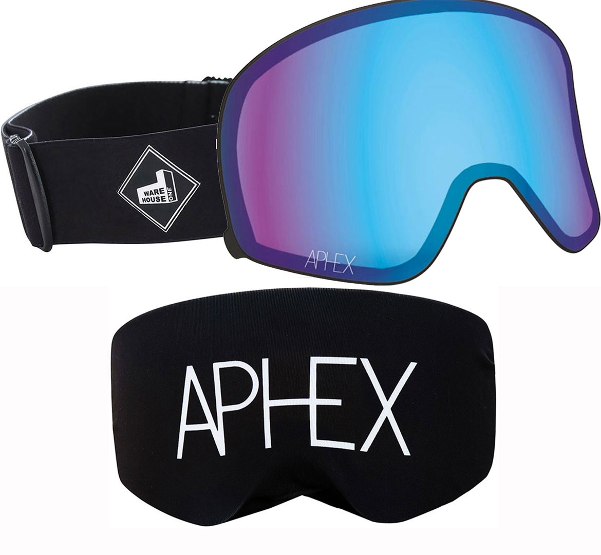 APHEX VIRGO THE ONE EDITION Magnet Schneebrille 2026 black strap/photochromatic revo blue Image