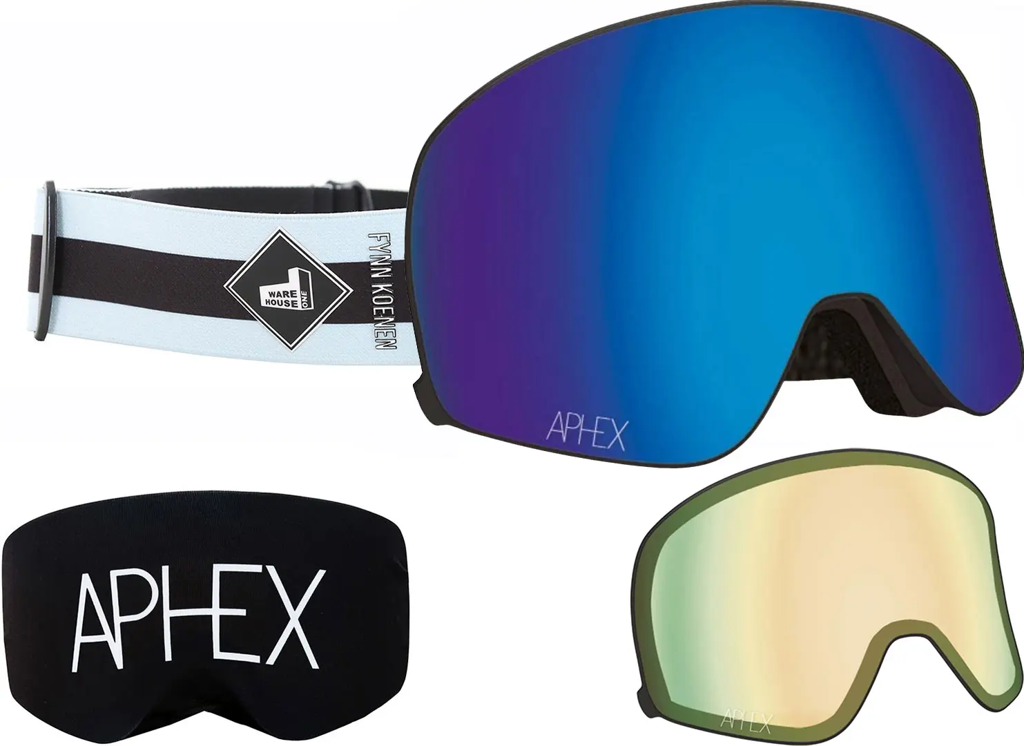 APHEX VIRGO THE ONE EDITION Magnet Schneebrille 2026 fynn strap/revo blue + Zusatzglas yellow Image