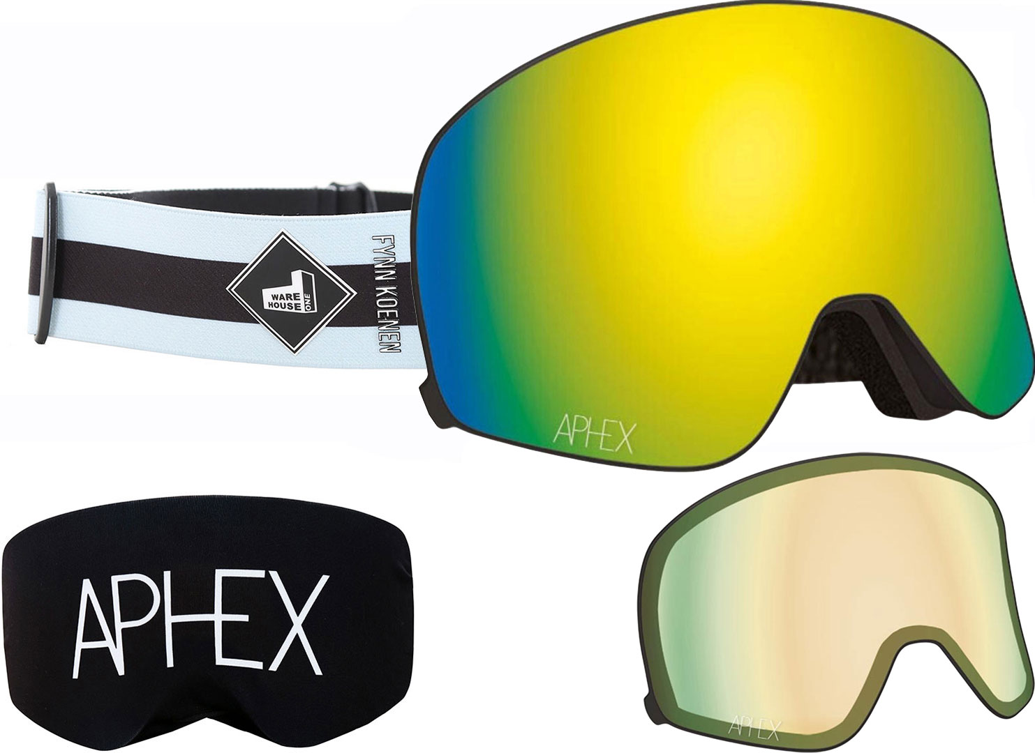 APHEX VIRGO THE ONE EDITION Magnet Schneebrille 2026 fynn strap/revo gold + Zusatzglas yellow Image